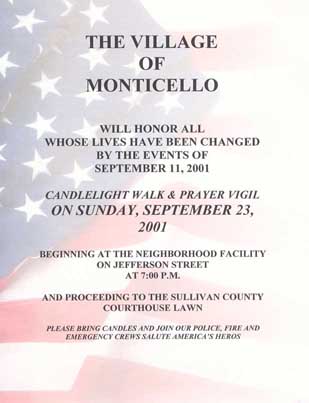 Monticello candle light vigil