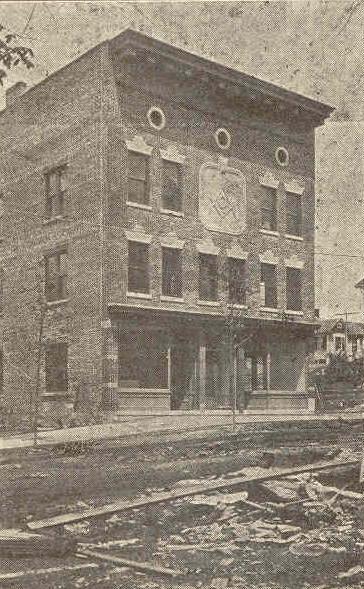 Lodge building as photographed around 1920