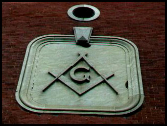 Square and Compass, an internationally recognized symbol of the fraternity, as shown on the front of the Masonic Building in Monticello, New York