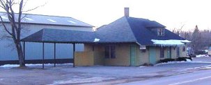 Former O&W Railroad Depot on St. John Street, Monticello, February 2001, now owned by VanEtten Oil Co. Photo by Tom Rue.