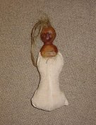 Incomplete wax doll, circa 1960, by Opal Avarilla Brooks Rue, Livonia, Michigan.