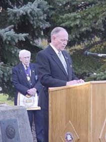 Robert Balzer at Sullivan County Veterans' Cemetery, 9 November 2002