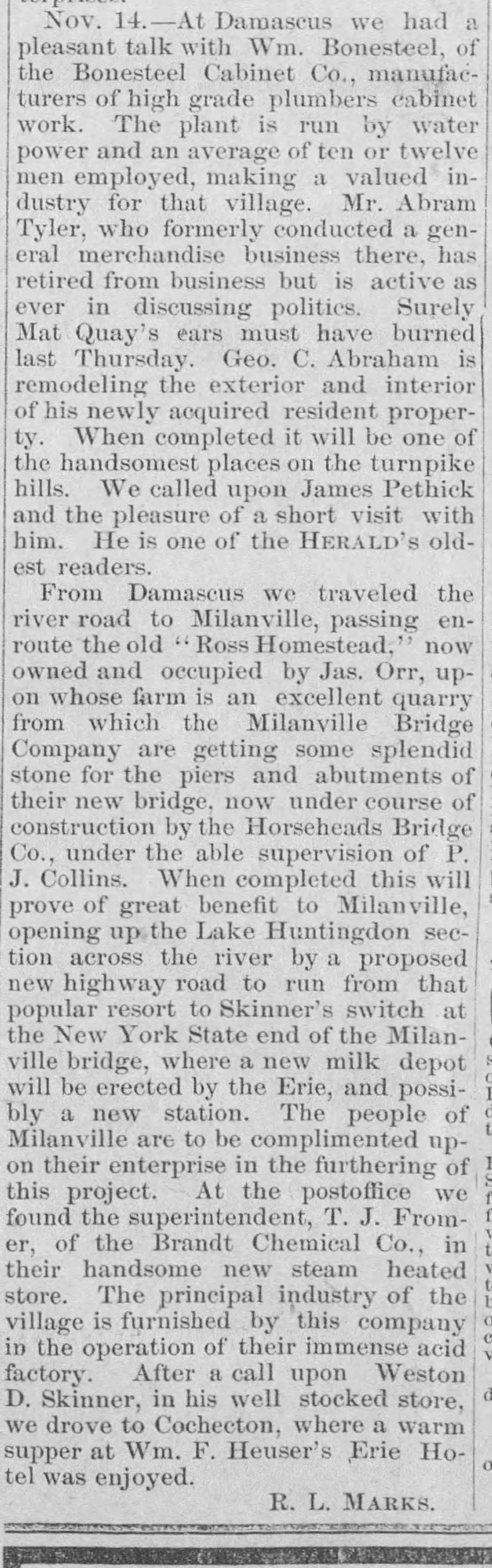 Wayne Co Herald, 12/5/1901