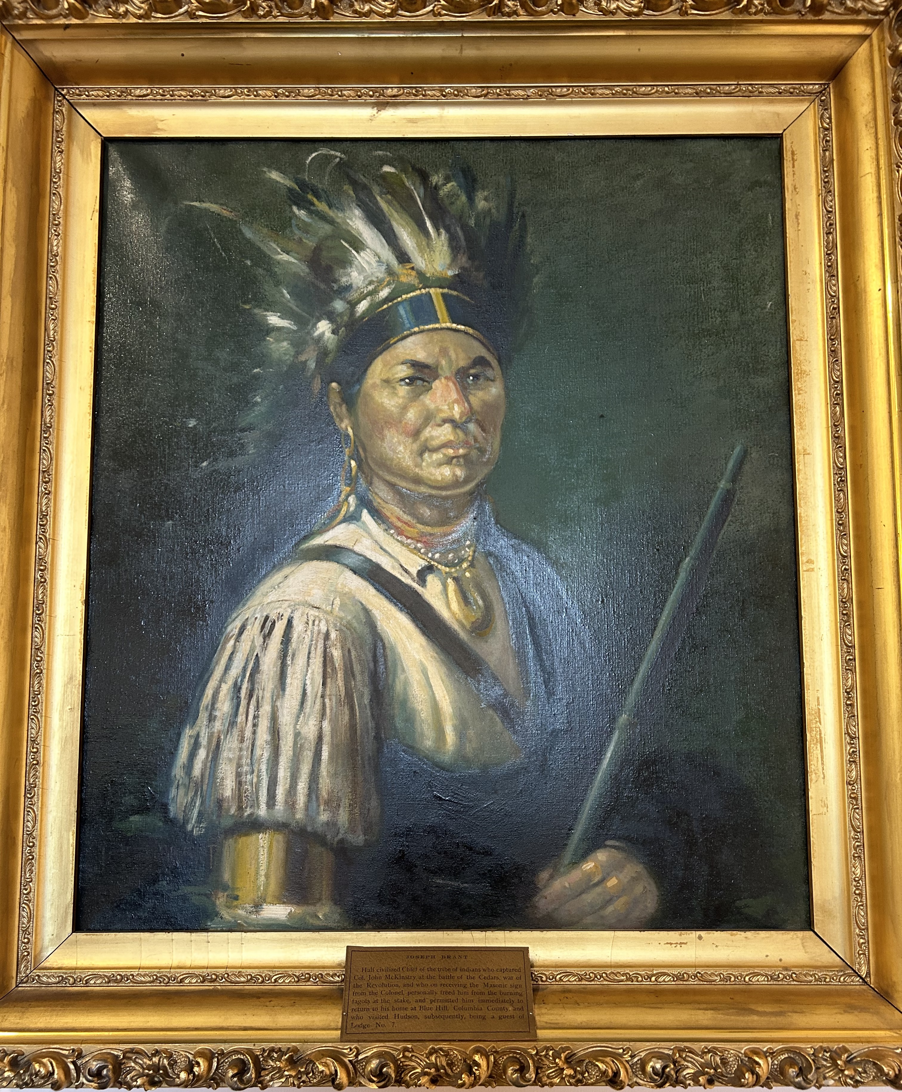Joseph Brant, portrait which formerly hung in Hudson Lodge 