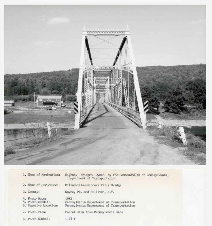 Historic Milanville/Skinners Falls Bridge, 1982