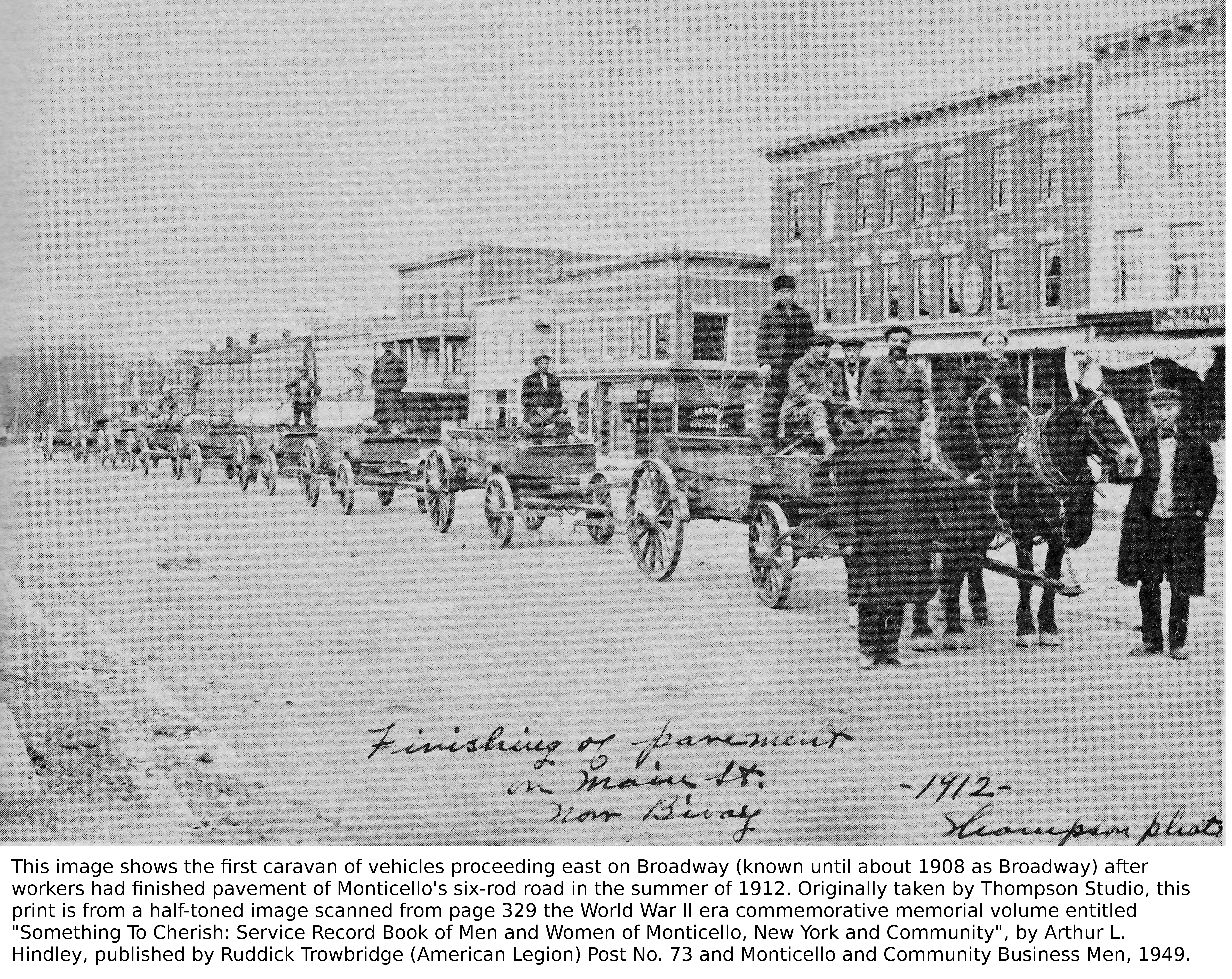 Broadway paving ends