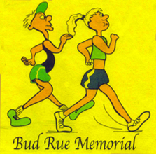 Bud Rue Memorial t-shirts designed by Laurie Stuart