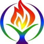 A flaming chalice is a symbol of Unitarian Universalism.